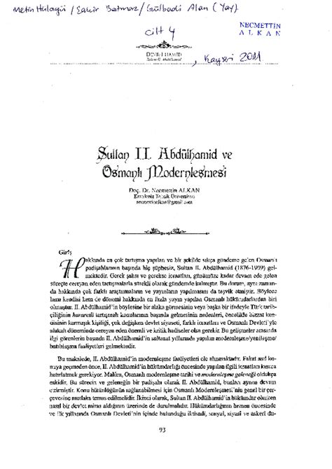 II. Abdülhamid ile Osmanlı’nın Modernleşmesi